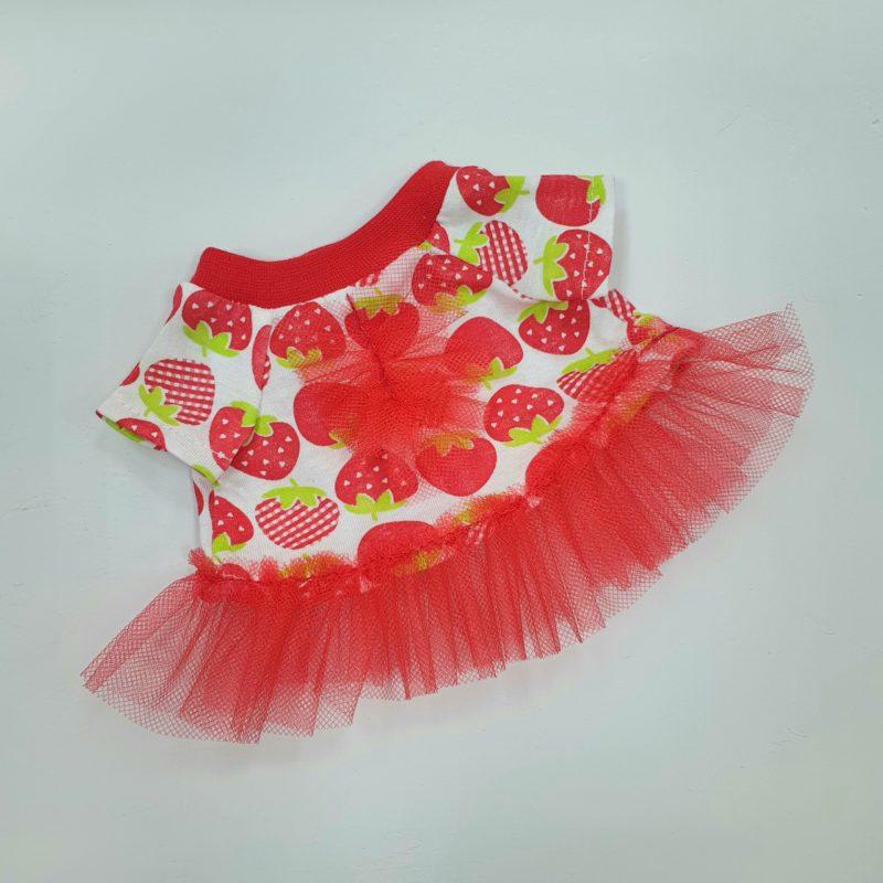 Платье на кошечку Ли Ли 27 см "Клубничка" (розовое )