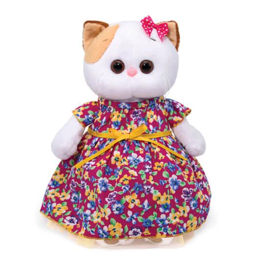 Кошечка Лили в платье с цветочным принтом 27 см