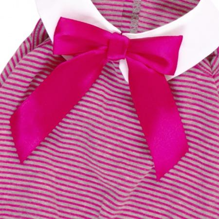 Платье в розовую полоску на Зайку Ми 32 см